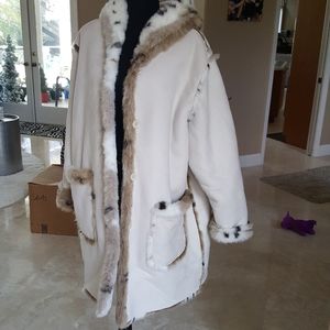 Suede/ leopard Reversable Coat